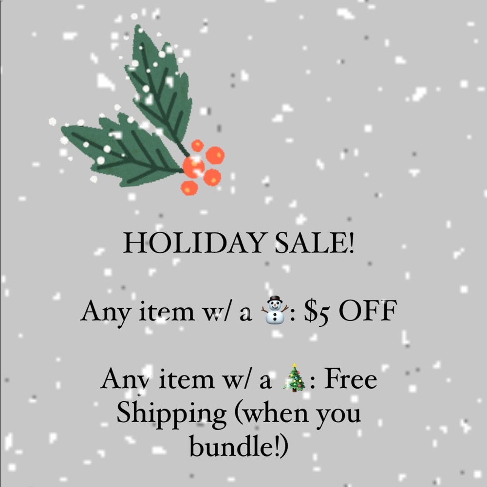 ⛄️🎄**HOLIDAY SALE!**